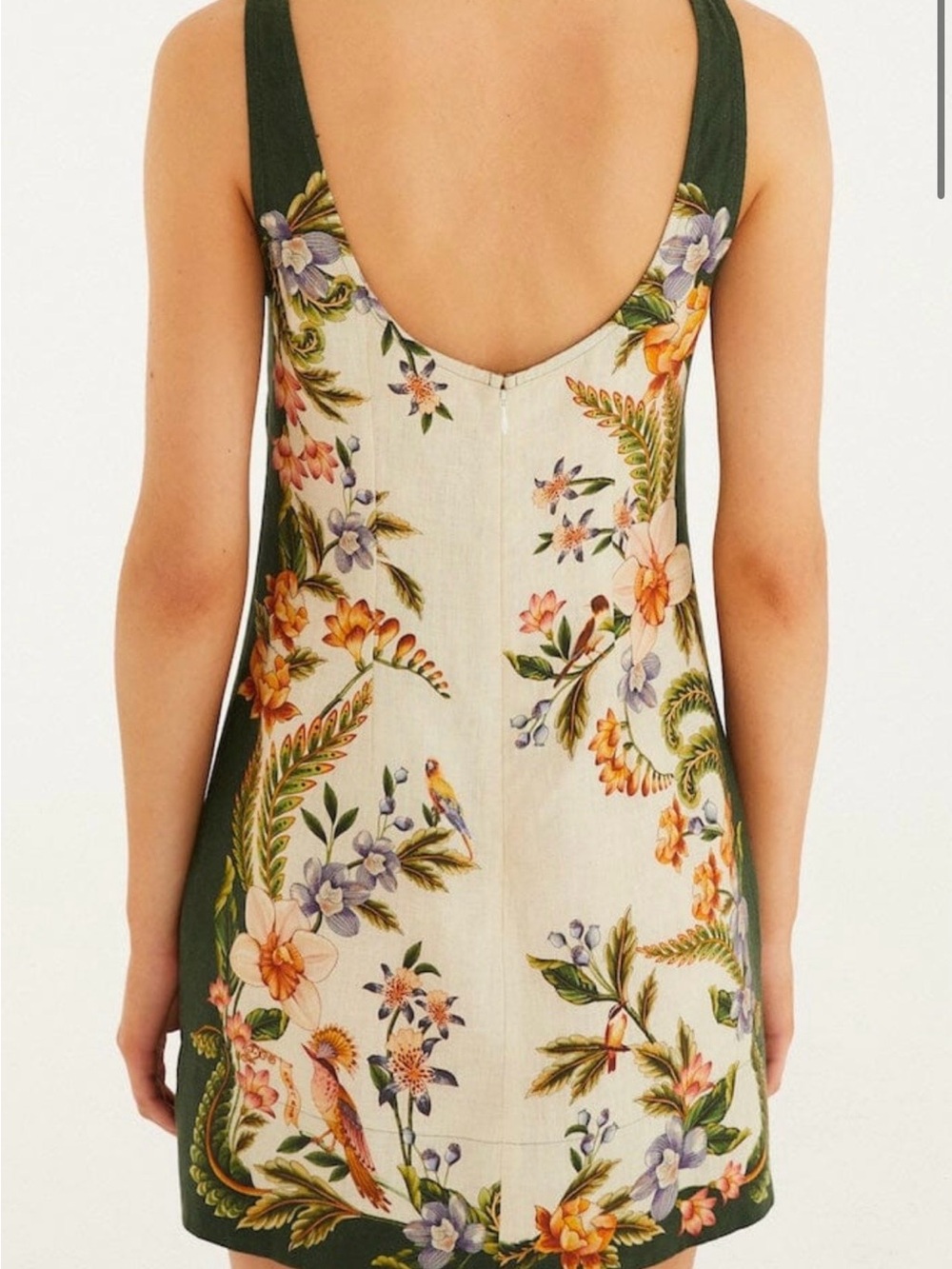 NWT FARM Rio Sand Nature Square Neck Mini Dress - Picture 3 of 12